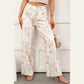 Cheryl Khaki Woodland Camo Tummy Control Denim Wide Leg Jeans