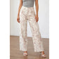 Cheryl Khaki Woodland Camo Tummy Control Denim Wide Leg Jeans