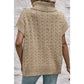 Chrisley Beige Cable Knit Turtleneck Batwing Sleeve Sweater