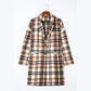 Chrissie Pink Plaid Button Up Lapel Jacket