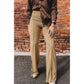 Cierra Parchment High Waist Full Length Regular Fit Pants