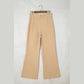 Cierra Parchment High Waist Full Length Regular Fit Pants