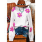 Cindi White Floral Crochet Chunky Knit Sweater