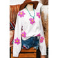 Cindi White Floral Crochet Chunky Knit Sweater