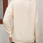 Cara Jo Apricot Half Zipper Collared Long Sleeve Top