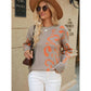 Claudine Orange Safari Sweater