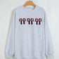 Cobie Chenille Embroidered Rugby Bow Game Day Oversized Sweatshirt