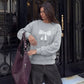 Coco Silver Bow Sweatshirt