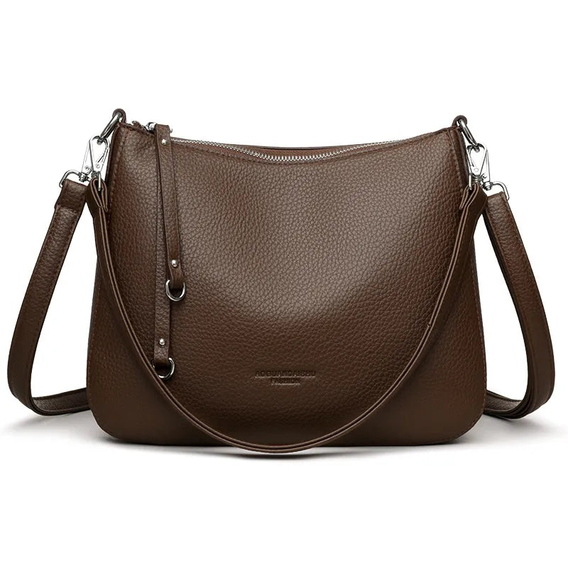 Cyril Pebbled PU Leather Shoulder Bag - 5 Colors