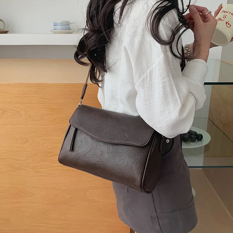 Autumn Pillow Shape PU Leather Bag - 4 Colors