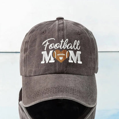 Football Mom Embroidered Baseball Cap - 9 Colors
