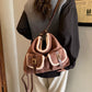The Hearthside Faux Suede Satchel - 2 Colors