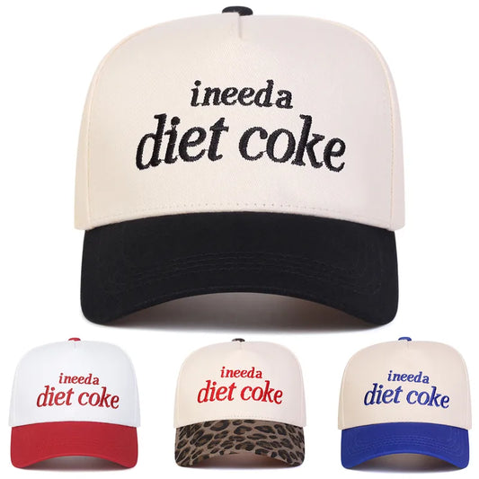 I Need a Diet Coke Embroidered Baseball Cap - 4 Colors