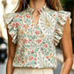 Colette Paisley Garden Ruffle Blouse