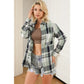 Coley Green Plaid Button Up Patch Pocket Shirt