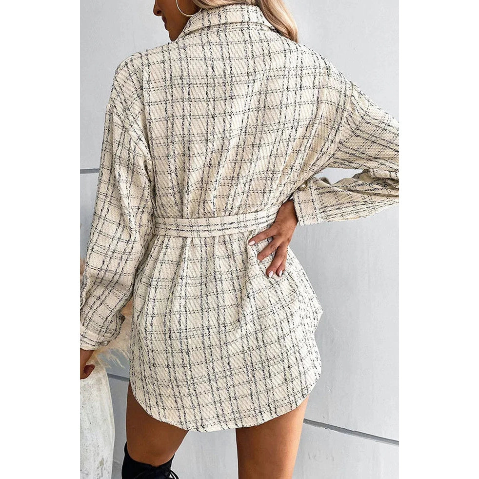 Coralyn Houndstooth Belted Jacket