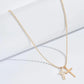 18K Gold Plated Double Cross Necklace