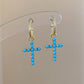 Turquoise Cross Earrings