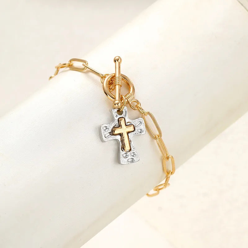Cross Toggle Bracelet