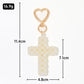 Cross Faux Pearl Bag Charm
