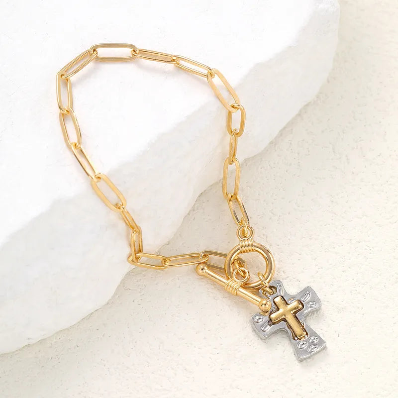 Cross Toggle Bracelet