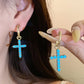 Turquoise Cross Earrings