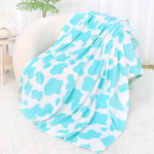 Cow Pattern Lightweight Soft Throw Blanket 50" x 60" - 4 Colors