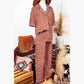 REDUCED!!!  Drusilla Leopard Print Short Sleeve Shirt and Pants Pajamas Set  REDUCED!!!