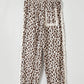 Danika Black Leopard Print Ankle-Length Elastic Waist Pants