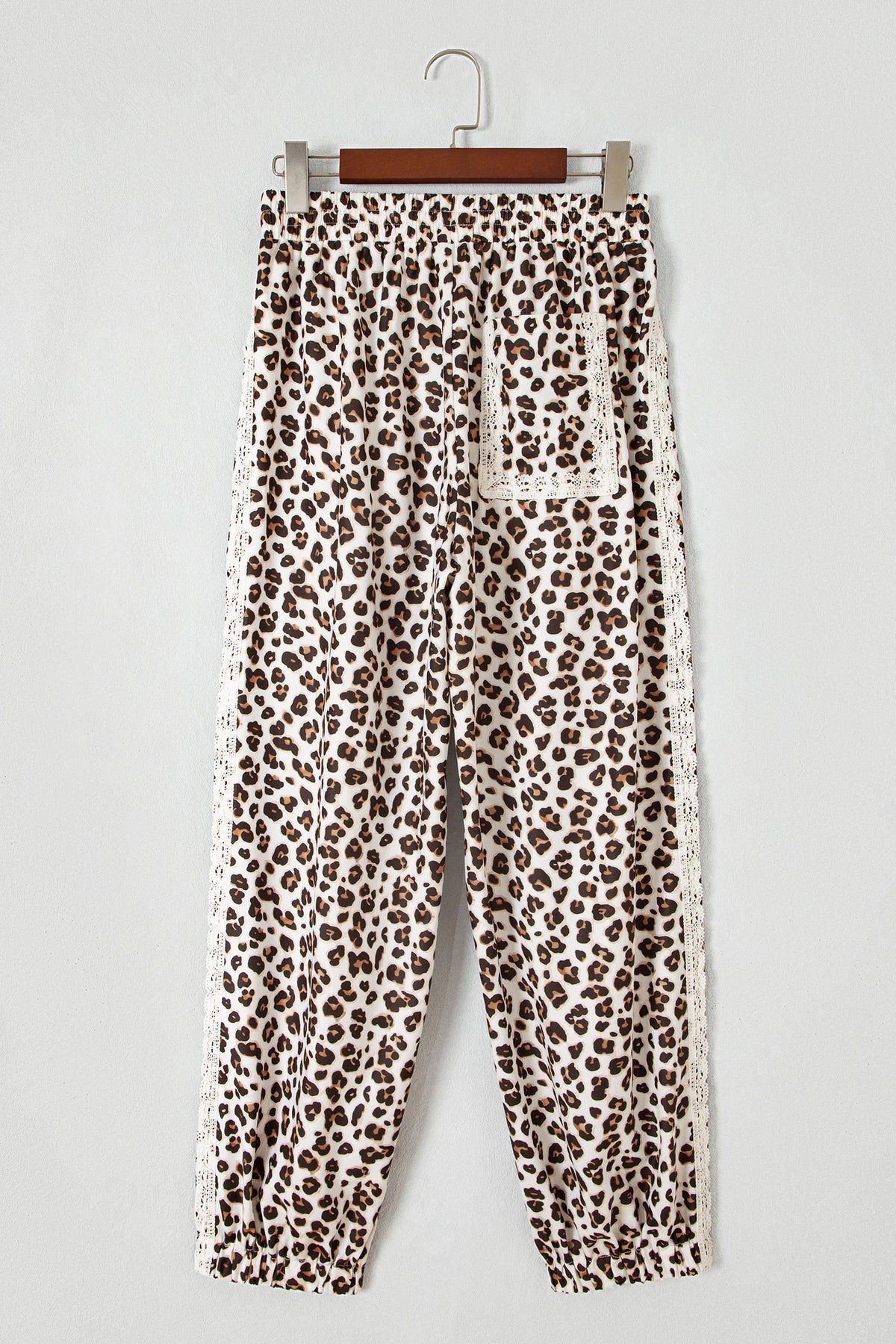 Danika Black Leopard Print Ankle-Length Elastic Waist Pants