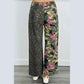Darlo Abstract Camouflage Print Contrast Leopard Patchwork Straight Leg Jeans