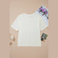 Darva Star Print Stud Detail Cotton Jersey Top