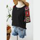 Dawn Black Floral Crochet Short Sleeve Top