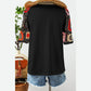 Dawn Black Floral Crochet Short Sleeve Top
