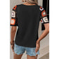 Dawn Black Floral Crochet Short Sleeve Top