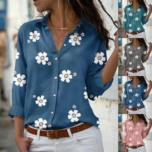 Deandra Daisy Floral Print Loose Blouse - 4 Colors