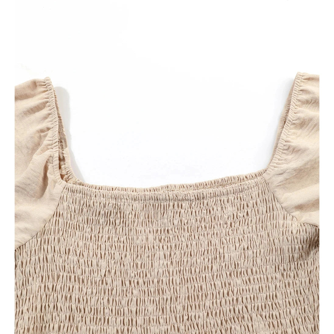 Deja Short Bubble Sleeve Smocked Wide Leg Jumpsuit