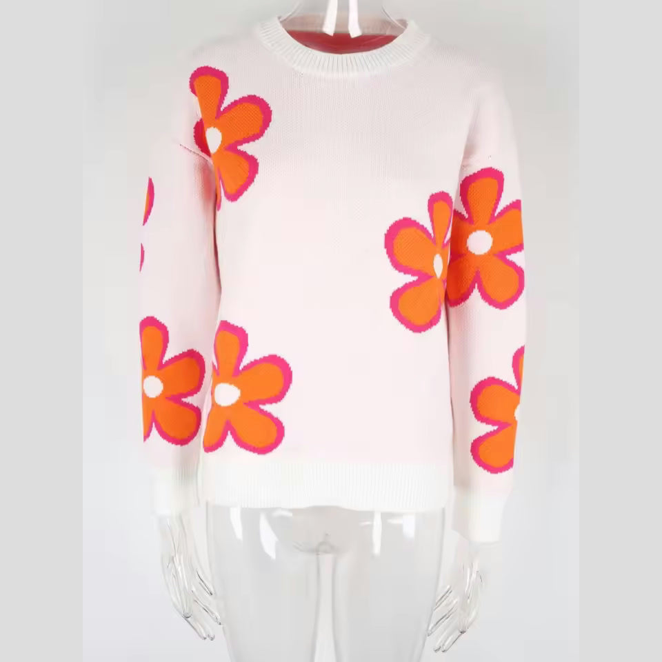 Denver Orange Bloom Pop Sweater