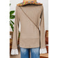 Derica Parchment Seam Detail Lace Contrast Cuffs Raglan Sleeve Top