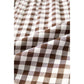 Derri Brown Plaid Knot Half Sleeve Button Down Shirt