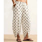 Desarae High‑Waist Petal‑Slit Polka Dot Pants