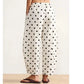 Desarae High‑Waist Petal‑Slit Polka Dot Pants
