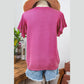 REDUCED!!!  Devyn Pink Leopard Ruffled Sleeve Round Neck Knit Sweater REDUCED!!!