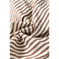 SALE!!!  Devyn Brown Stripe Textured 3/4 Sleeve Round Hem Split Midi Shirt Dress