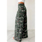 Layne Dark Green Camo Cargo Wide Leg Pants