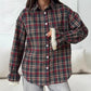 Donella Plaid Button‑Up with Lace Trim