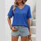Dorcille Bright Blue Cutout‑Sleeve Tee