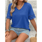 Dorcille Bright Blue Cutout‑Sleeve Tee