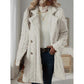Dory White Double Breasted Plush Coat