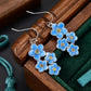 Forget-Me-Not Cluster Drop Earrings